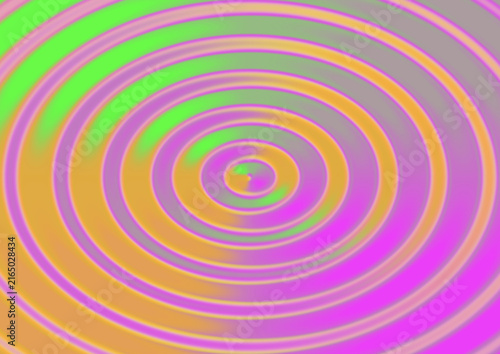 Abstract background featuring vibrant concentric circles in bright neon colors creating a hypnotic and psychedelic visual ripple effect pattern