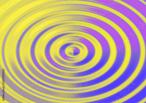Abstract background featuring vibrant yellow and purple concentric circles creating a hypnotic ripple effect with smooth flowing gradient patterns