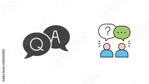 Q&A icon isolated on transparent background. Modern question and answer PNG symbol for FAQ, help, support, education, websites, apps, UI and graphic design projects