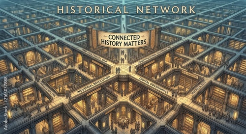 Historical Network Showing Connections of History and Governance