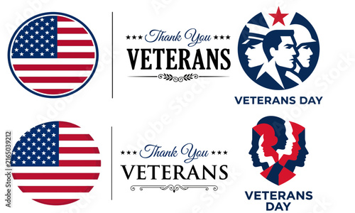 Happy Veterans Day Thank You Veterans Patriotic American Flag Design