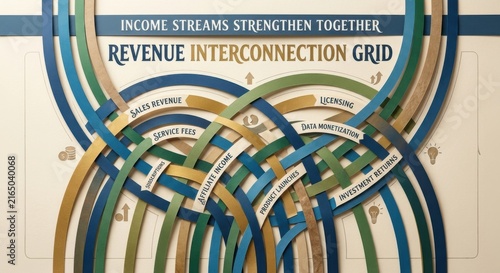 Revenue Interconnection Grid Illustrating Strengthened Income Streams