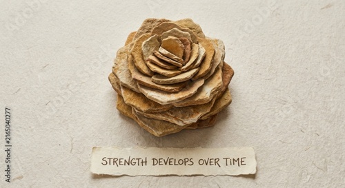 Stone Rose Sculpture Symbolizing Strength and Time