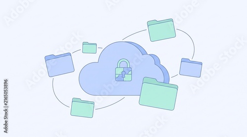 Secure Cloud Storage and Data Privacy Illustration