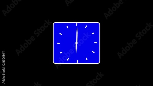 4k seamless loopable Stopwatch clock animation, stop watch clock animated on black background.