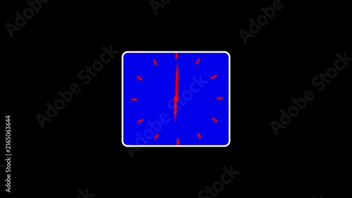 4k seamless loopable Stopwatch clock animation, stop watch clock animated on black background.