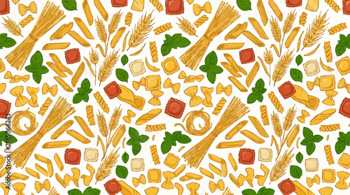 seamless pattern with leaves