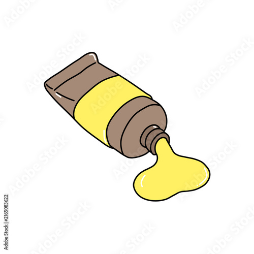 Squeezed Paint Tube - Yellow