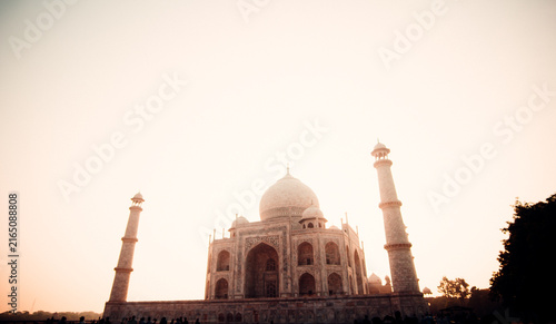 Foto taj mahal at sunset