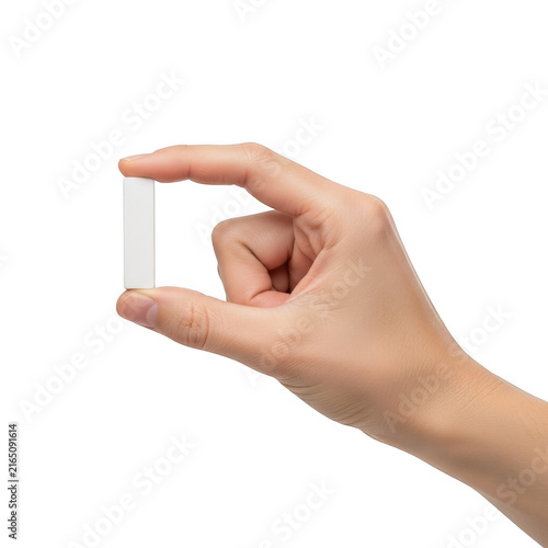 Hand holding pill isolated on transparent background isolated on transparent background