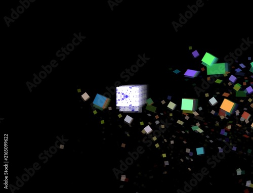Abstract Vibrant Fractal Flame Artwork