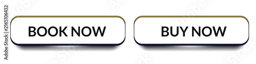 Modern Book Now and Buy Now Button Set for Website and E Commerce Design, Professional Book Now Buy Now Call to Action Button Collection
