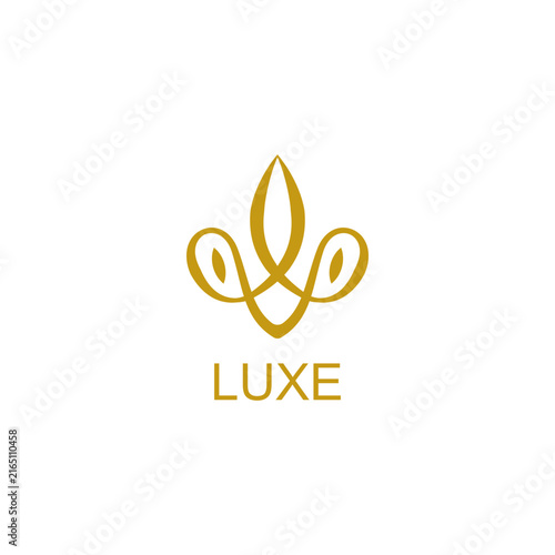 Abstract Simple Gold Luxury Ornamental Logo Sign Symbol Icon