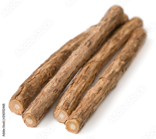 Silvervine sticks isolated on white background.