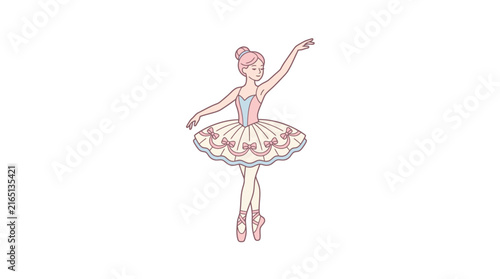 Ballerina Dancer Vector Illustration