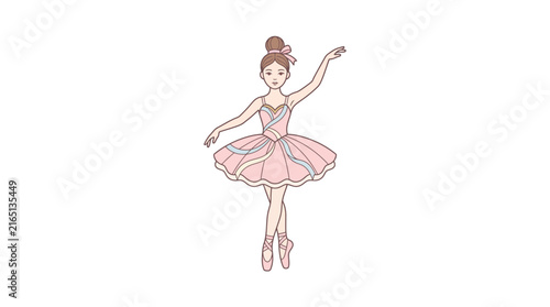 Ballerina Dancer Cartoon Vector Illustration