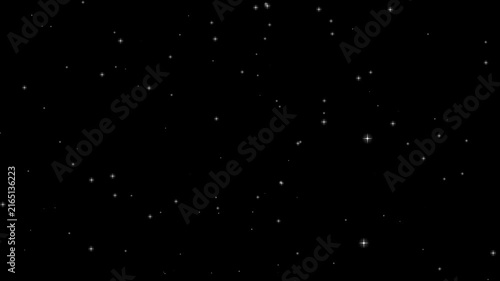 Twinkle star glittering animation with glowing magical sparkles and night sky particle loop overlay.