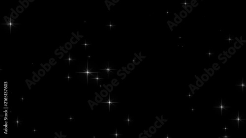 Twinkle star glittering animation with glowing magical sparkles and night sky particle loop overlay.