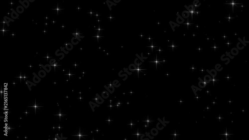 Twinkle star glittering animation with glowing magical sparkles and night sky particle loop overlay.