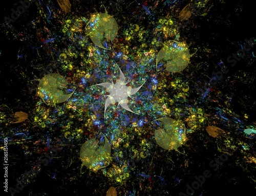Abstract Vibrant Fractal Flame Artwork