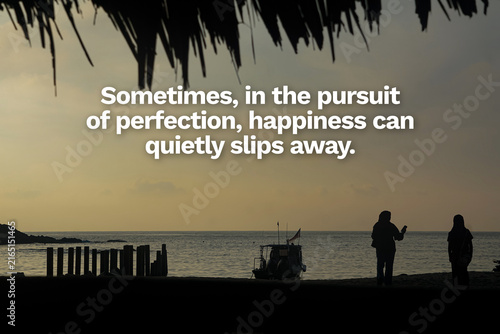 Konstfotografi Inspirational life quote on blurry background.