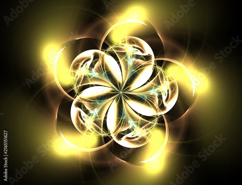 Abstract Vibrant Fractal Flame Artwork