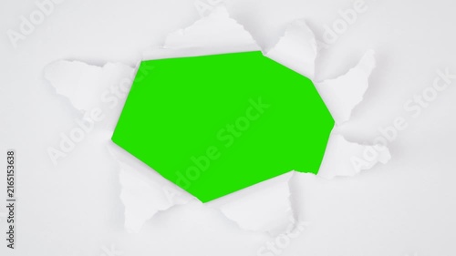 Stop Motion Paper Transition Animation, Wrinkled White Paper Texture Background, Torn Paper Reveal Effect, 4K Motion Graphics Footage for Video Editing.