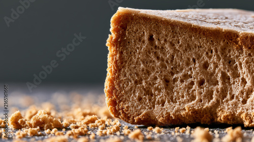 Golden loaf boasts porous, airy texture
