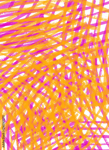 Colorful abstract hatched scribble texture pattern with pink and orange crayon strokes background design element isolated on transparent background vector graphic illustration
