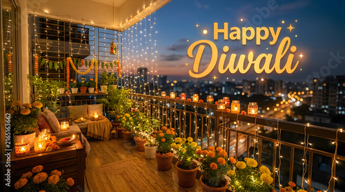 A breathtaking vibrant cityscape illuminated with dazzling lights celebrates the joyous festival of diwali spreading warmth and happiness to all