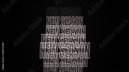 Dynamic 'New Season' typography in a modern stacked design, creating a contemporary graphic art piece for fresh beginnings