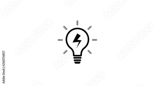 Creative Idea Generation and Analytical Thinking Light Bulb Icon Animation with Innovation and Problem Solving Concept