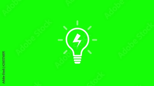 Creative Idea Generation and Analytical Thinking Light Bulb Icon Animation with Innovation and Problem Solving Concept