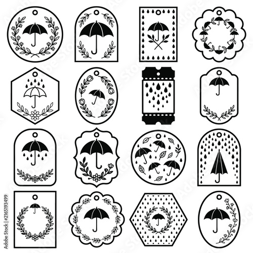 black and white icons set isolated