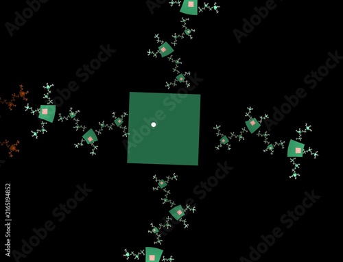 Abstract Vibrant Fractal Flame Artwork