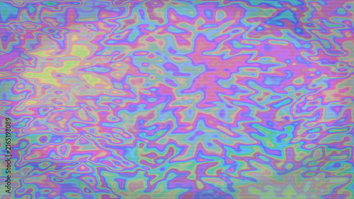 Vibrant abstract swirling patterns with a psychedelic color spectrum including pink purple blue yellow and green hues creating a chaotic yet harmonious visual texture perfect for digital art and