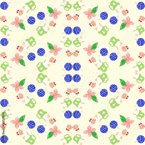 seamless pattern with colorful hearts