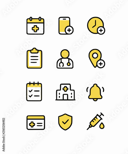 Medical Appointment Booking Icon Vector