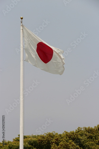 Quadro su tela japanese flag in hiroshima in japan