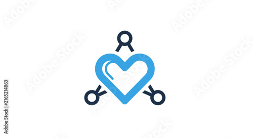LGBTQ love equality heart symbol.
