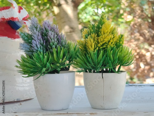 Canvas Print Artificial flower decorations serve to beautify a room or event in a lasting way, without the hassle of watering or maintenance, and without the risk of wilting