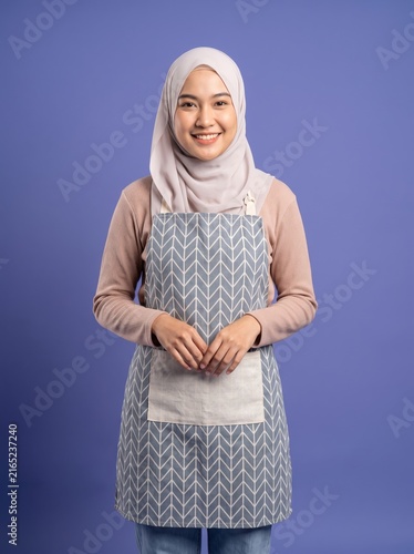 Smiling woman wearing hijab