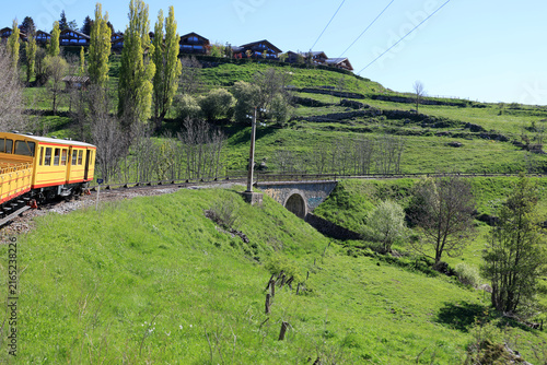 Ride on the Yellow Train or-Canary- from Villefranche de Conflent and Latour de Carol, France  