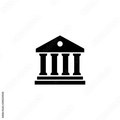 Canvastavla Classic government building facade with columns and pediment during daylight iso