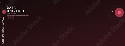 Abstract Digital Background with Minimalist Circular Elements for Data Science Technology and Futuristic Network Connectivity Concepts