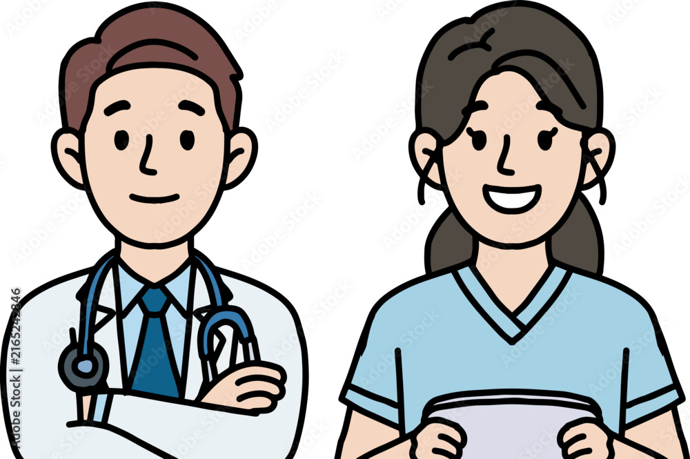 Fototapeta premium healthcare professionals—doctors and nurses