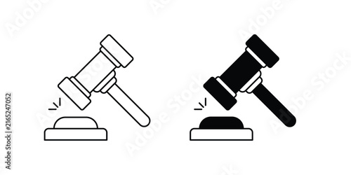 Law set icon with white background vector stock illustration