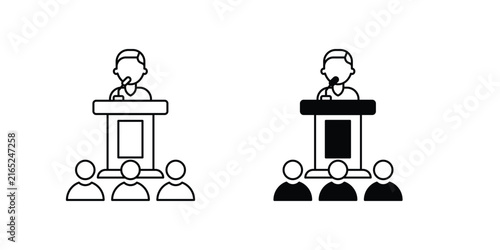Leader set icon with white background vector stock illustration