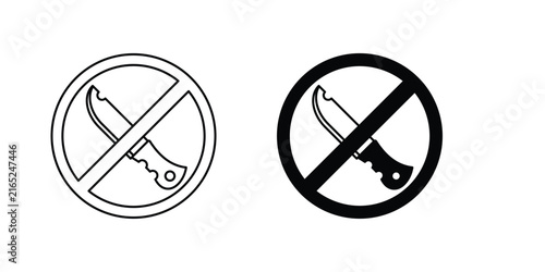 No Violence set icon with white background vector stock illustration