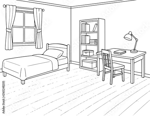 Home Interior Background Coloring Pages | Printable Indoor House Scenes Featuring Living Rooms, Bedrooms, Kitchens, Dining Areas, Bathrooms, Home Offices & Cozy Interior Spaces for Kids